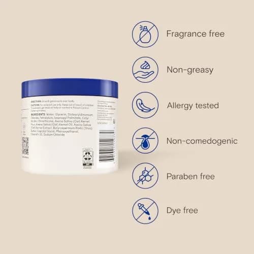 Aveeno Skin Relief Intense Moisture Repair Body Cream 325ml (11 Oz) | Fragrance-Free Triple Oat & Shea Butter for Very Dry Skin thumbnail 9