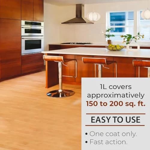 SamaN Interior One Step Wood Seal, Stain & Varnish 8 oz | Odorless Oil-Based Protection for Furniture & Wood thumbnail 7