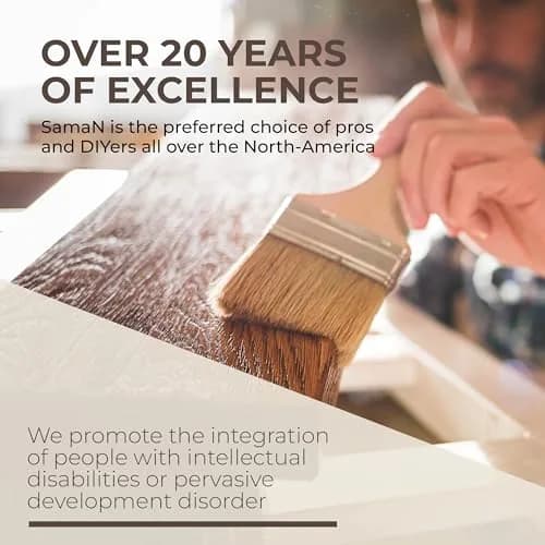 SamaN Water Based Wood Stain Dark Walnut 12 oz | Eco-Friendly, Fast Application, Greener Choice thumbnail 4