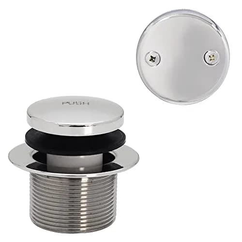 Westbrass 593144-26 Black 1-1/2" Tubular Tip-Toe Bath Waste Drain Kit, Polished Chrome | ADA Approved thumbnail 3