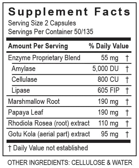 TRANSFORMATION GastroZyme Digestive Supplement 100 Capsules | Supports Gut Health & Comfort thumbnail 5