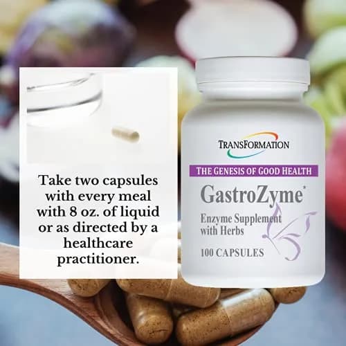 TRANSFORMATION GastroZyme Digestive Supplement 100 Capsules | Supports Gut Health & Comfort thumbnail 3