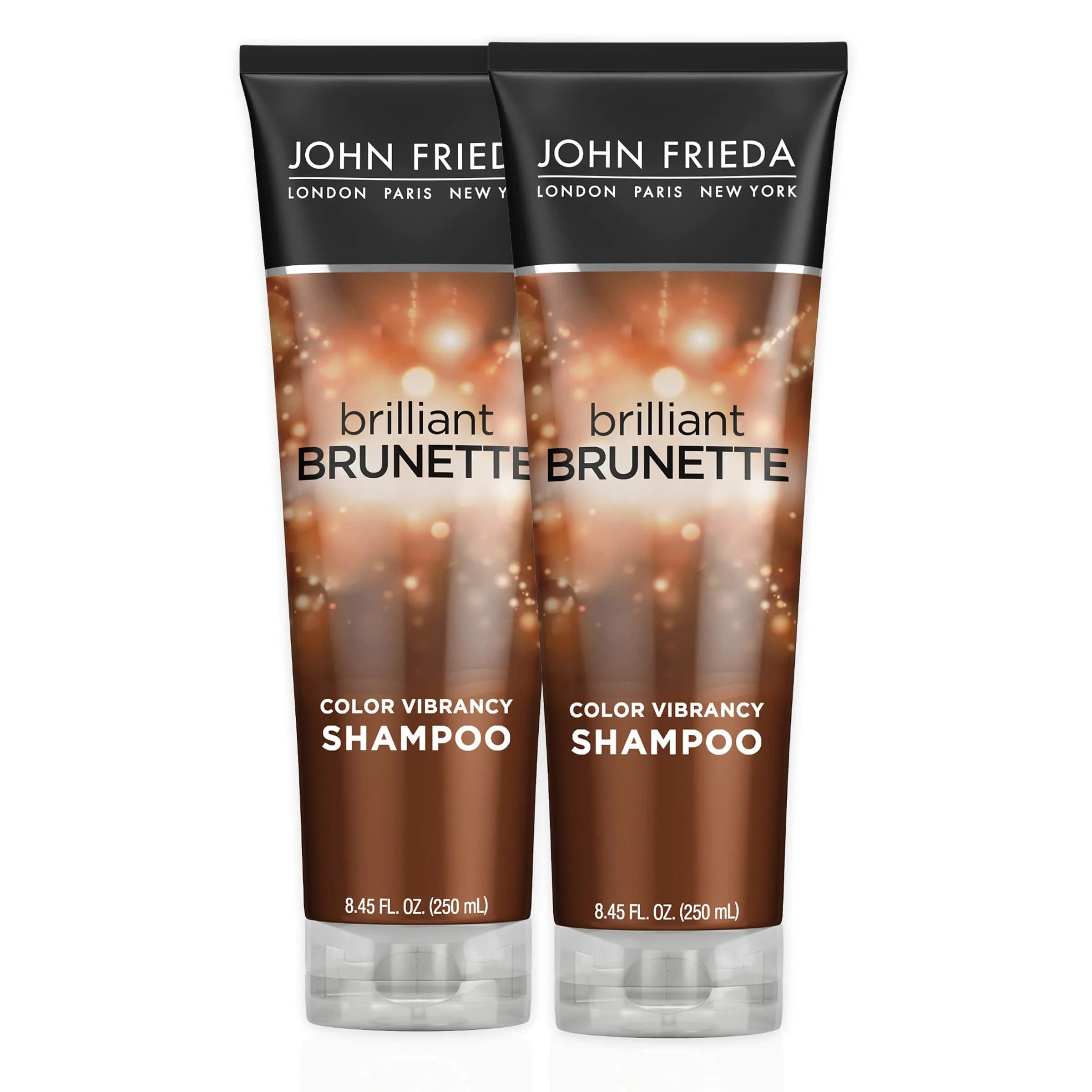 John Frieda Brilliant Brunette Color Vibrancy Shampoo 500ml (16.9 fl oz) | Enhances Brown Hair Tones — MULTI-TONE REVEALING
