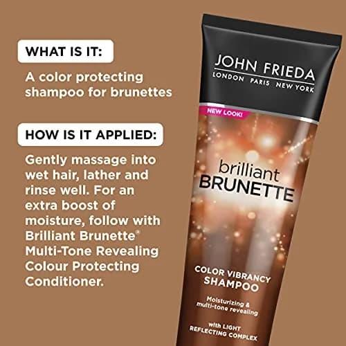 John Frieda Brilliant Brunette Color Boosting Shampoo 500ml (16.9 Fl Oz) | Enhances and Protects Multi-Dimensional Tones thumbnail 3