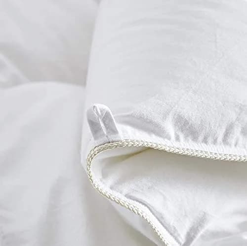 Egyptian Cotton Factory Store Full/Queen Size Lightweight Goose Down Comforter | Summer Weight, 40 oz Fill, Egyptian Cotton, White thumbnail 4