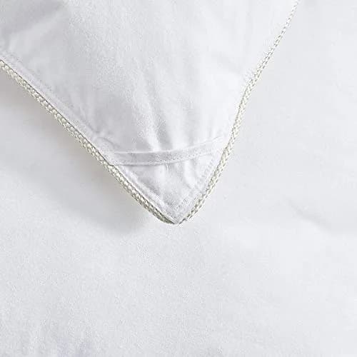 Egyptian Cotton Factory Store Full/Queen Size Lightweight Goose Down Comforter | Summer Weight, 40 oz Fill, Egyptian Cotton, White thumbnail 5