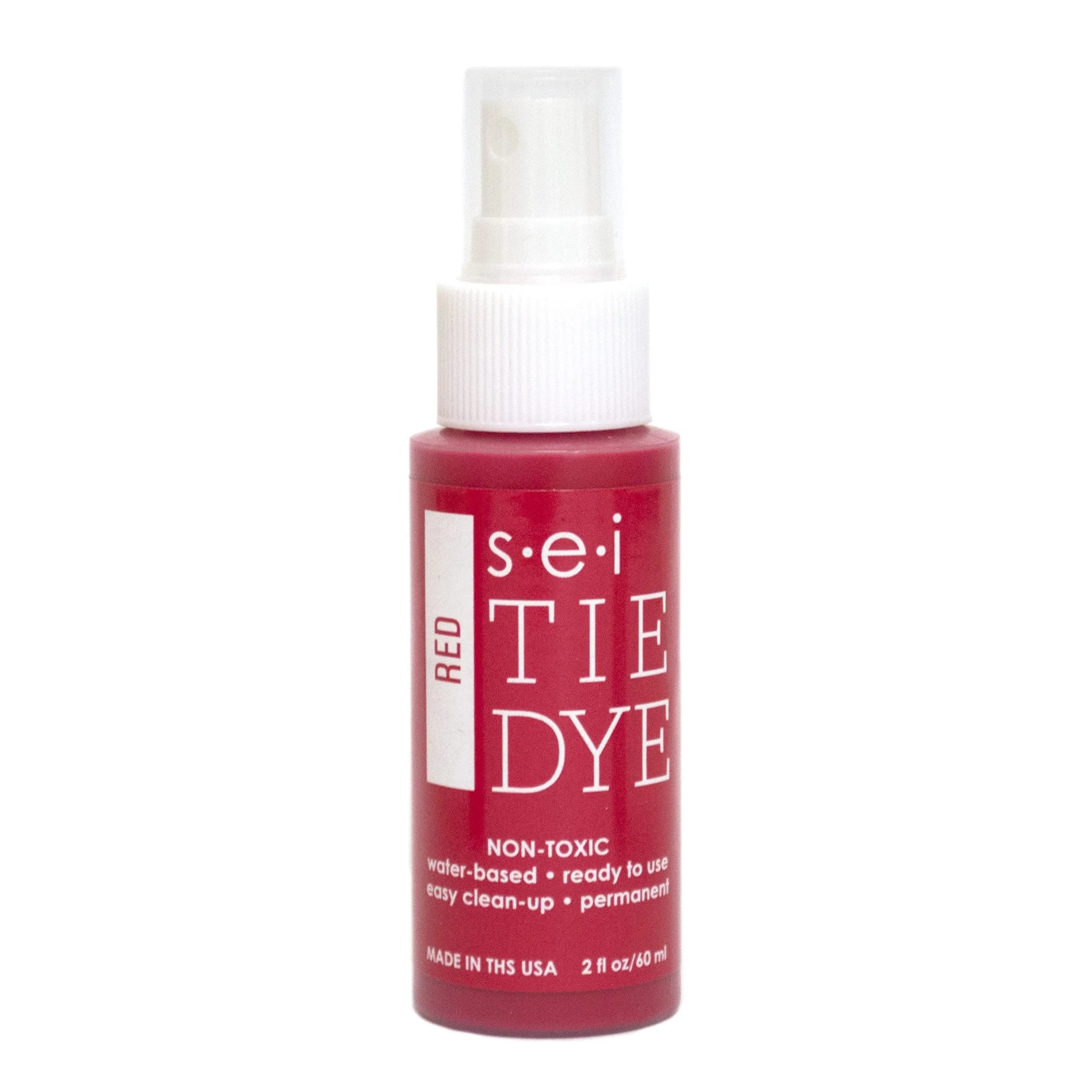 S·E·I Red Tie Dye Spray 59 ml (2 fl oz) | Easy-to-Use Fabric Dye for Vibrant Results - main product image