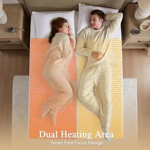 Beautyrest Cotton Blend Heated Mattress Pad Secure Comfort Technology - King, White | 5-Setting Heat, Deep Pocket thumbnail 4