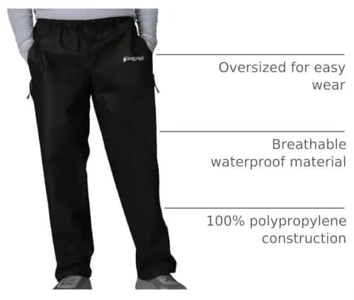 FROGG TOGGS Men's Bull Frogg Waterproof Rain Pant, Medium | Breathable, Wind-Resistant, Fully Taped Seams thumbnail 4
