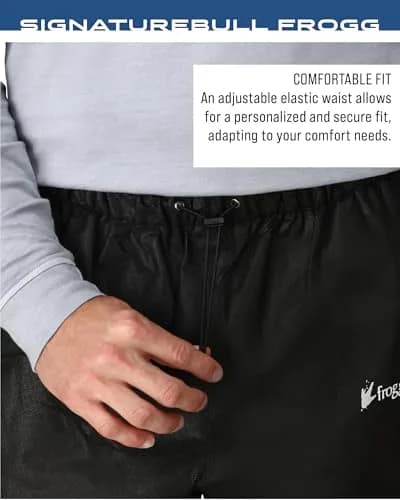 FROGG TOGGS Men's Bull Frogg Waterproof Rain Pant, Medium | Breathable, Wind-Resistant, Fully Taped Seams thumbnail 6