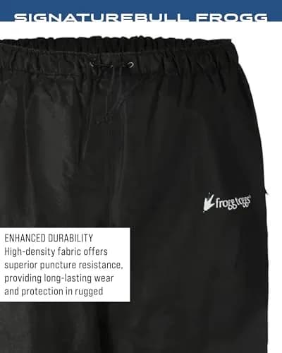 FROGG TOGGS Men's Bull Frogg Waterproof Rain Pant, Medium | Breathable, Wind-Resistant, Fully Taped Seams thumbnail 7