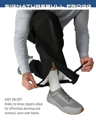 FROGG TOGGS Men's Bull Frogg Waterproof Rain Pant, Large | Breathable, Wind-Resistant, Fully Taped Seams thumbnail 8