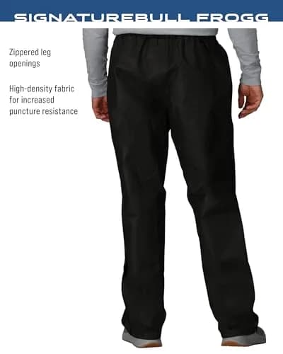 FROGG TOGGS Men's Bull Frogg Waterproof Rain Pant, Large | Breathable, Wind-Resistant, Fully Taped Seams thumbnail 3