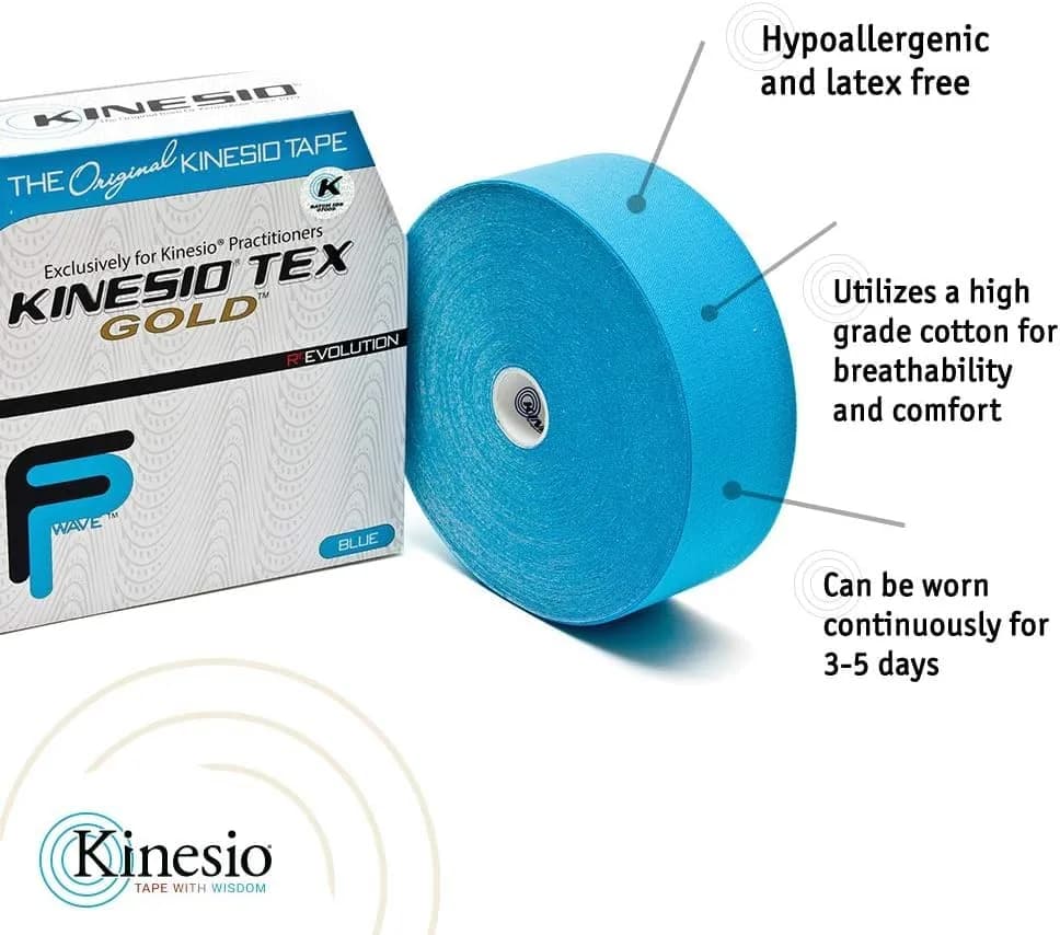 Kinesio Tex Gold FP Elastic Therapeutic Athletic Tape Bulk Roll 2 in. x 103 ft | Water-Resistant, Latex-Free Support thumbnail 3
