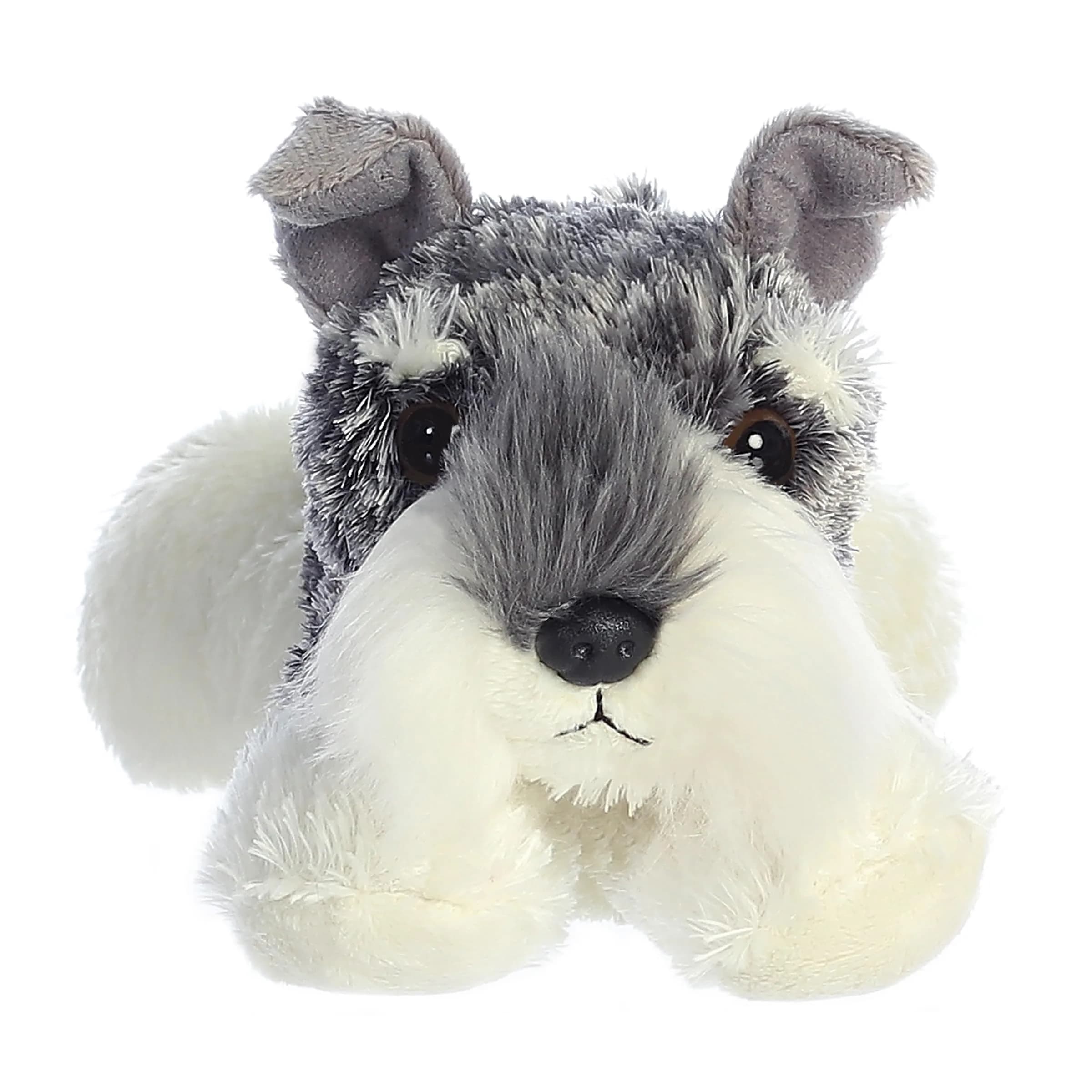 Aurora Mini Flopsie Stein Stuffed Animal 20.3cm (8 Inches) | Adorable Gray Schnauzer Plush Toy - view 4