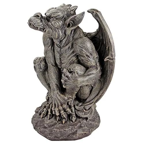 Design Toscano JE11211701 Silas The Sentry Gargoyle Indoor/Outdoor Gothic Decor Statue, 24 Inches Tall | Handcast Polyresin, Grey Stone Finish thumbnail 4