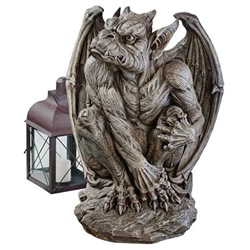 Design Toscano JE11211701 Silas The Sentry Gargoyle Indoor/Outdoor Gothic Decor Statue, 24 Inches Tall | Handcast Polyresin, Grey Stone Finish thumbnail 6