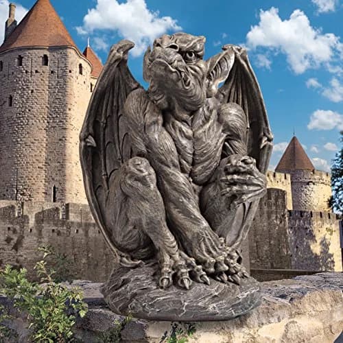 Design Toscano JE11211701 Silas The Sentry Gargoyle Indoor/Outdoor Gothic Decor Statue, 24 Inches Tall | Handcast Polyresin, Grey Stone Finish thumbnail 7