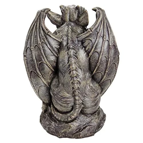 Design Toscano JE11211701 Silas The Sentry Gargoyle Indoor/Outdoor Gothic Decor Statue, 24 Inches Tall | Handcast Polyresin, Grey Stone Finish thumbnail 3