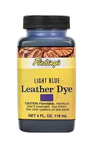 Fiebing's Light Blue Leather Dye 118ml (4 fl oz) - Alcohol-Based Penetrating Dye thumbnail 1
