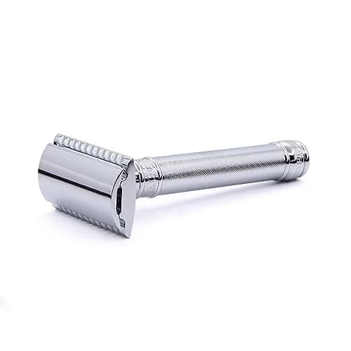 Edwin Jagger Double Edge Safety Razor, Regular Handle, Chrome Octagonal, 1 Count (2.54 cm x 5.08 cm x 15.75 cm) - view 2