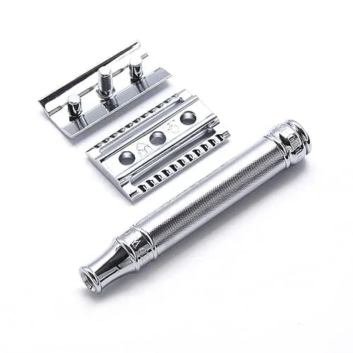 Edwin Jagger Double Edge Safety Razor, Regular Handle, Chrome Octagonal, 1 Count (2.54 cm x 5.08 cm x 15.75 cm) - view 3