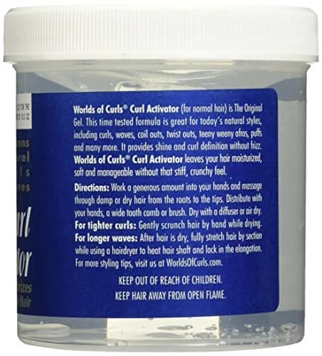 Worlds Of Curls Curl Activator Regular Gel, 16.2 Ounce | Defines & Controls Curls, Moisturizes & Prevents Frizz thumbnail 2