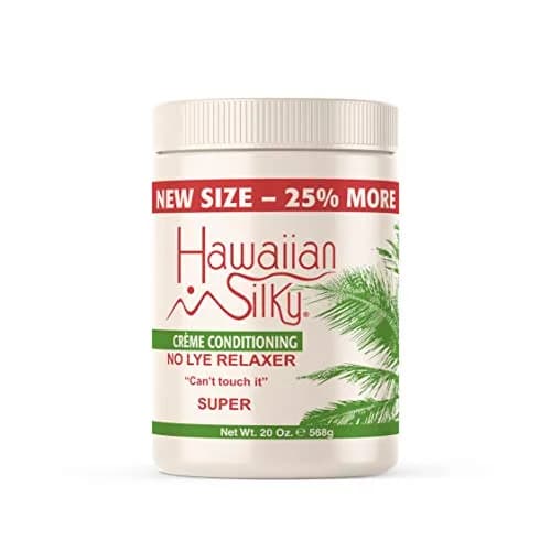 Hawaiian Silky No Lye Relaxer Super 591ml (20 Ounce) | Gentle Straightening for Coarse Hair thumbnail 1