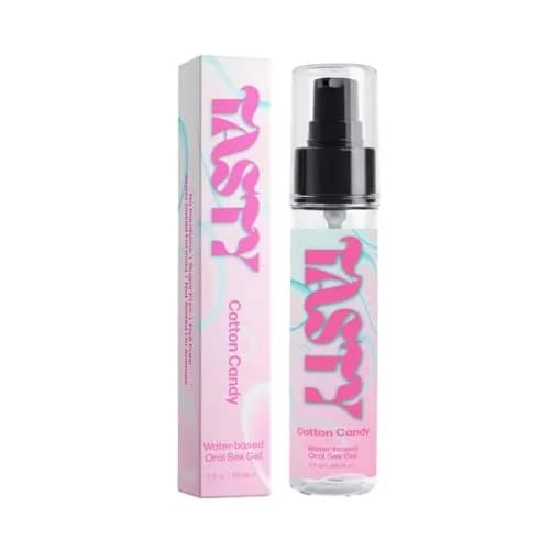 IntiMD Tasty Cotton Candy Water Based Flavored Edible Play Oral Gel, 2 oz | Candy-Inspired Sensual Flavor, Safe & Vegan thumbnail 1