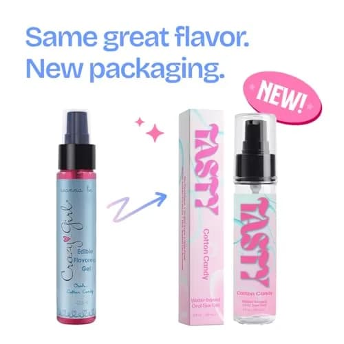 IntiMD Tasty Cotton Candy Water Based Flavored Edible Play Oral Gel, 2 oz | Candy-Inspired Sensual Flavor, Safe & Vegan thumbnail 2