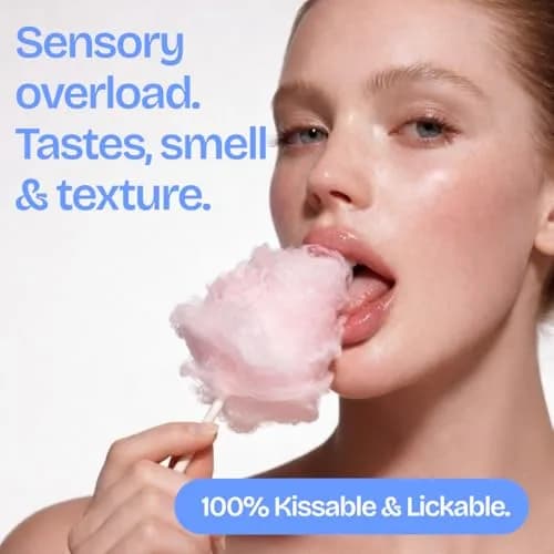 IntiMD Tasty Cotton Candy Water Based Flavored Edible Play Oral Gel, 2 oz | Candy-Inspired Sensual Flavor, Safe & Vegan thumbnail 3