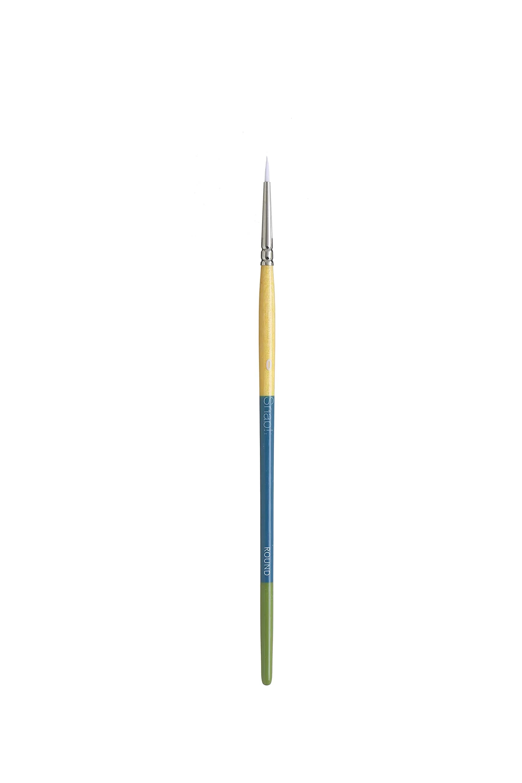 Princeton Snap! Round Paintbrush Size 0 (7 cm / 0.3 in) | Synthetic Taklon Bristles for Watercolor & Acrylics - main product image