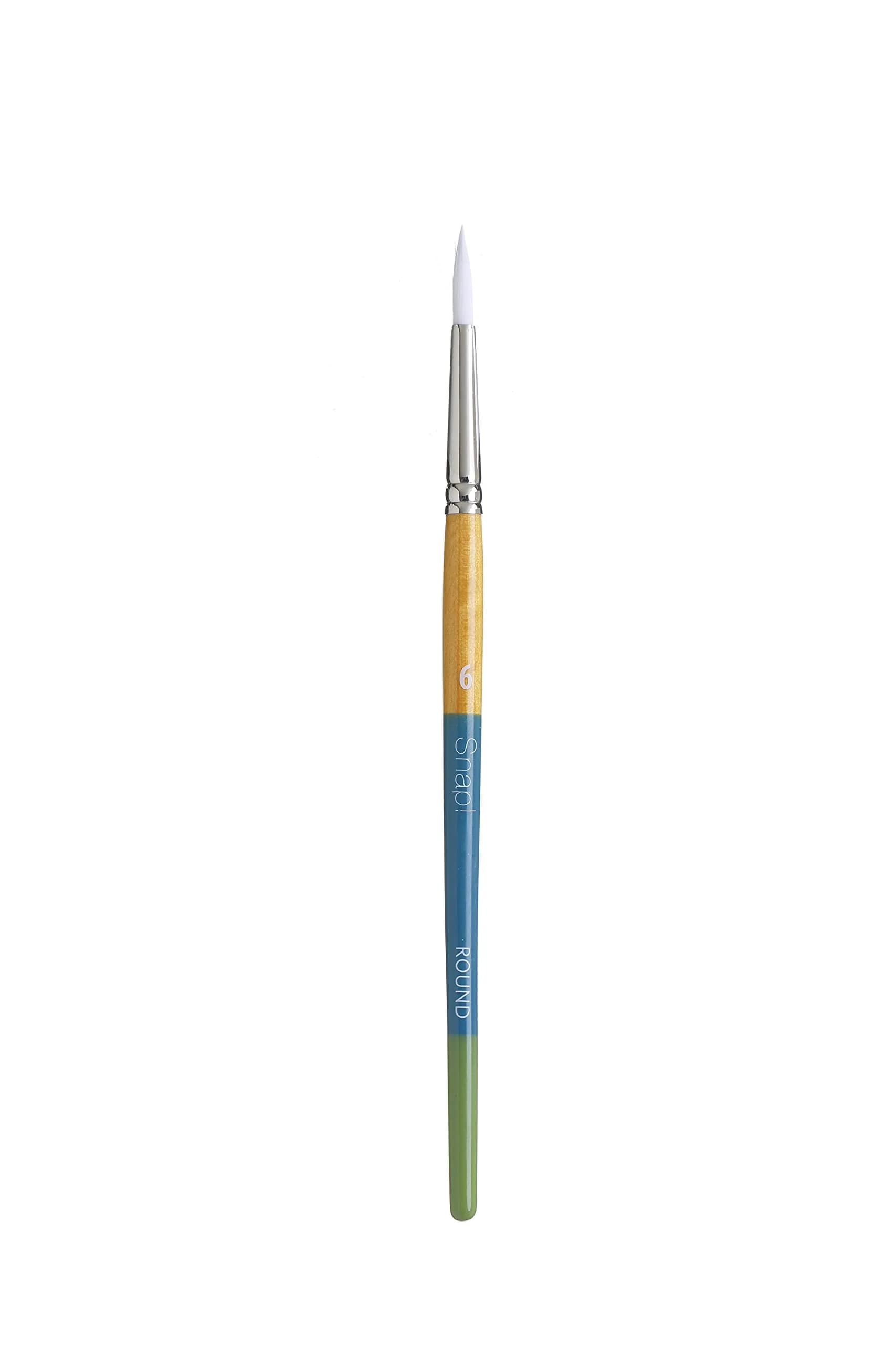 Princeton Art & Brush Company Taklon Round 4 Snap Brush, White | Artist Quality Synthetic Bristle for Watercolor & Acrylics