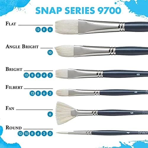 Princeton Art & Brush Company Taklon Round 4 Snap Brush, White | Artist Quality Synthetic Bristle for Watercolor & Acrylics thumbnail 4