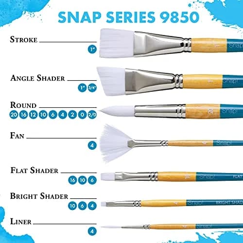 Princeton Art & Brush Company Taklon Round 4 Snap Brush, White | Artist Quality Synthetic Bristle for Watercolor & Acrylics thumbnail 6