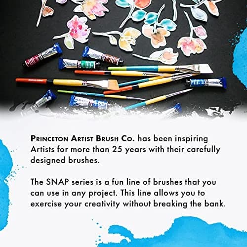 Princeton Art & Brush Company Taklon Round 4 Snap Brush, White | Artist Quality Synthetic Bristle for Watercolor & Acrylics thumbnail 7