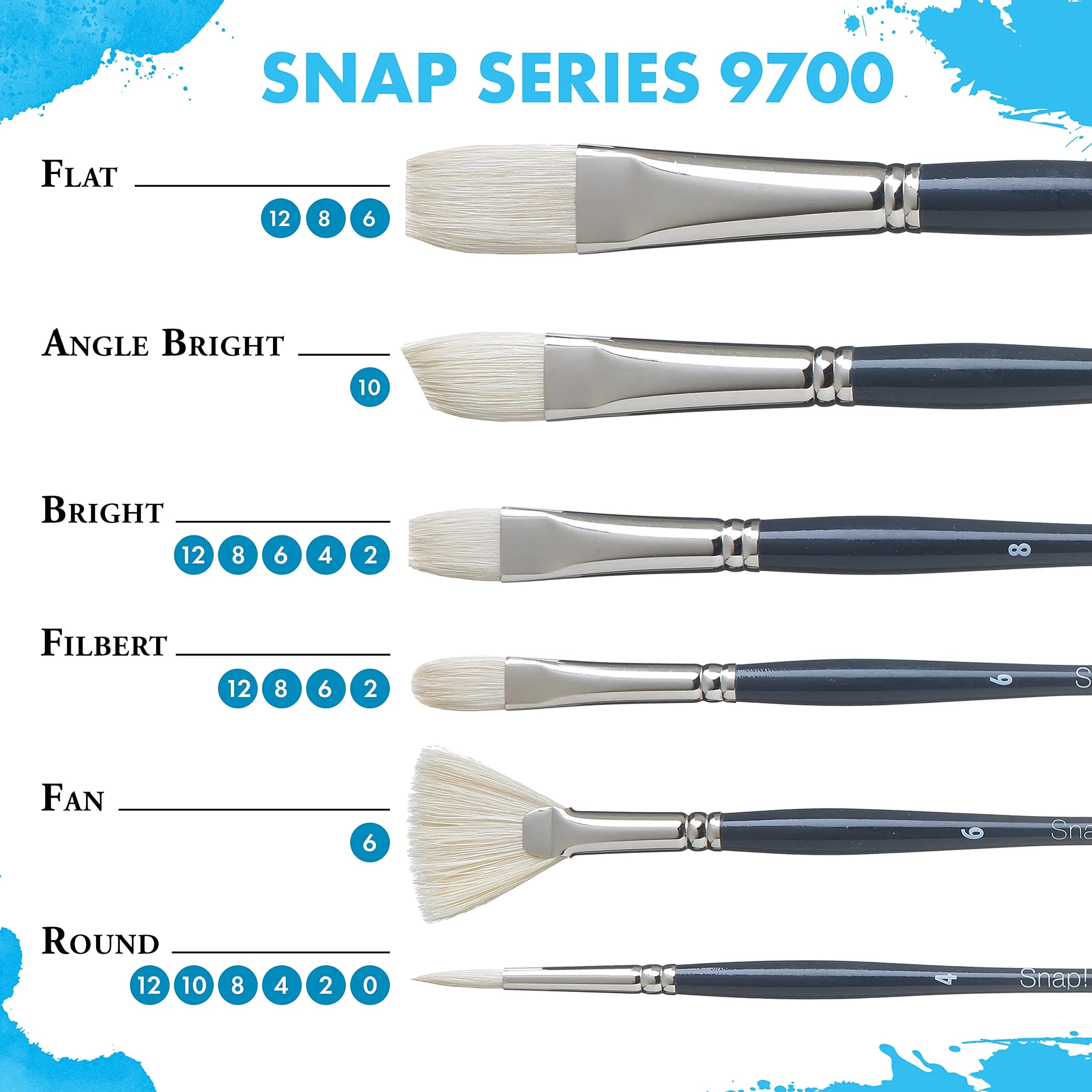Princeton Art & Brush Company Taklon Round 4 Snap Brush, White | Artist Quality Synthetic Bristle for Watercolor & Acrylics - view 4