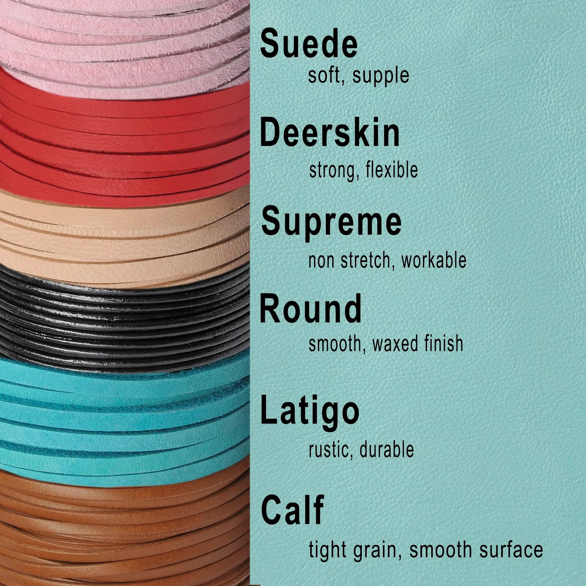 Realeather Deerskin Leather Lace 3.18 mm (1/8") x 15.24 m (50 ft) Red | Soft, Strong, and Sustainable Crafting Material - view 4