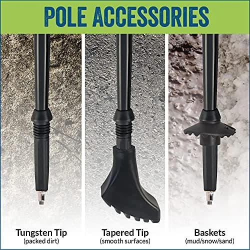 York Nordic Official Nordic Walking Poles - Adjustable, Collapsible, Lightweight, 2 Pieces, Travel Bag, Heights 5'4"-6'2" thumbnail 5