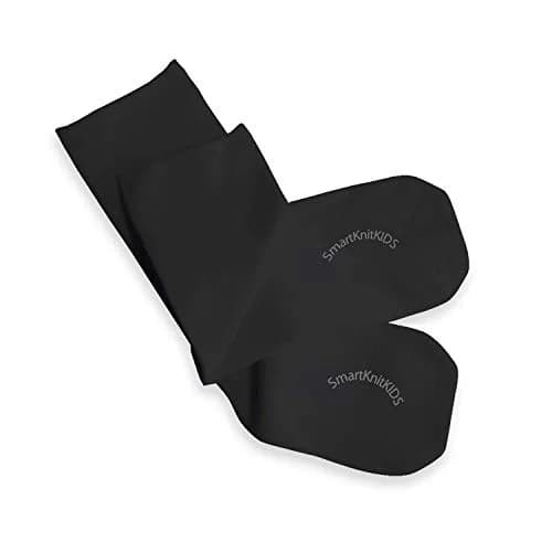 SmartKnitKIDS Seamless Socks for Sensory Issues | Made in USA, Knee Length, Black thumbnail 1