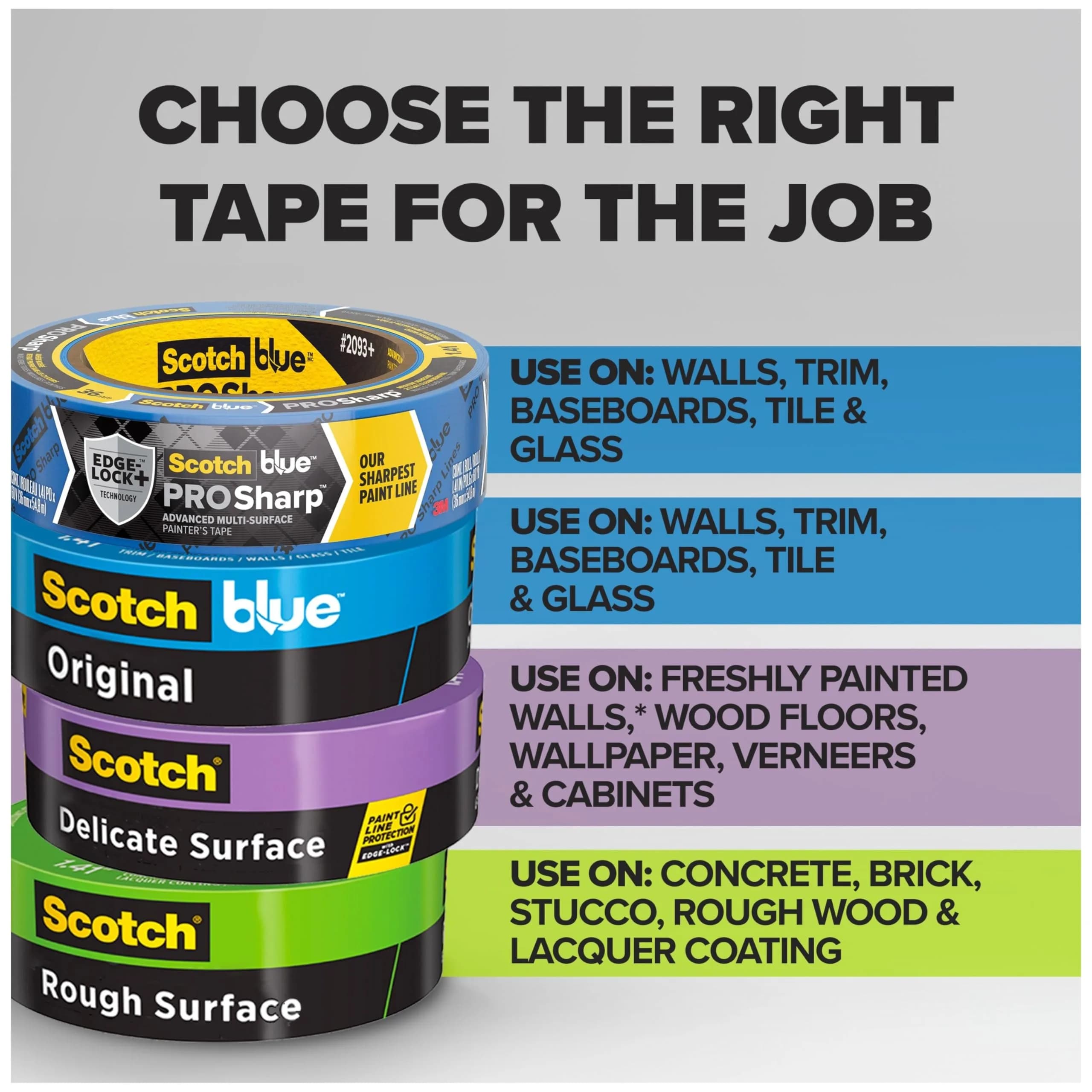 ScotchBlue Original Multi-Surface Painter's Tape 24mm (0.94 Inch) Wide, 6 Rolls | Clean Release Up to 14 Days - view 3