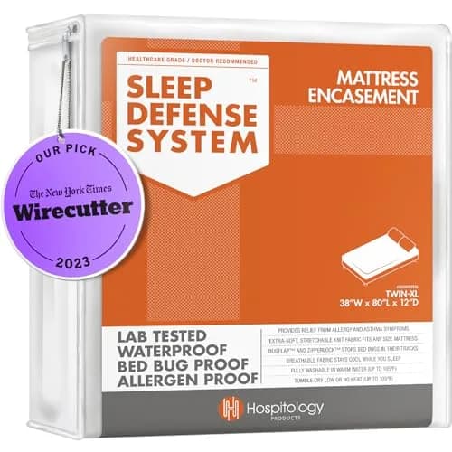 Hospitology Products Zippered Mattress Encasement for Twin XL Mattresses | Waterproof, Hypoallergenic, Bed Bug Proof (38" x 80" x 12"-18" Deep) thumbnail 1