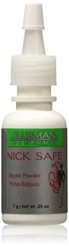 Clubman Nick Safe Styptic Powder 7 ml (0.25 oz) | Stops Bleeding Fast thumbnail 1