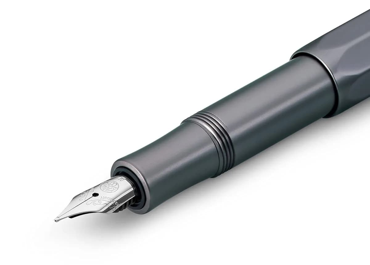 Kaweco AL SPORT Fountain Pen Anthracite Medium Nib | Premium Aluminium Body, Made in Germany Nib - view 3