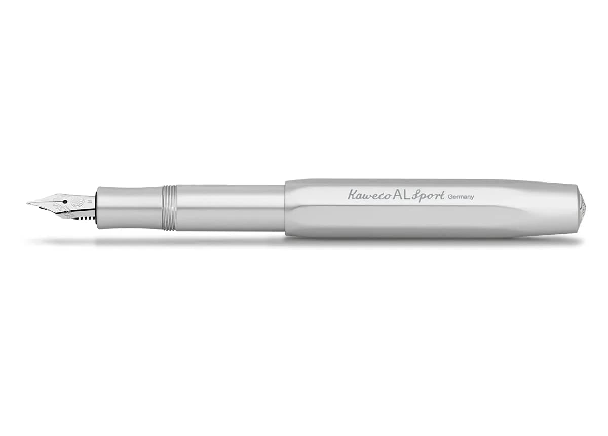 Kaweco AL SPORT Fountain Pen Silver 13 cm (0.5 in) | Premium Metal Pen with Medium Nib, Made in Germany - main product image