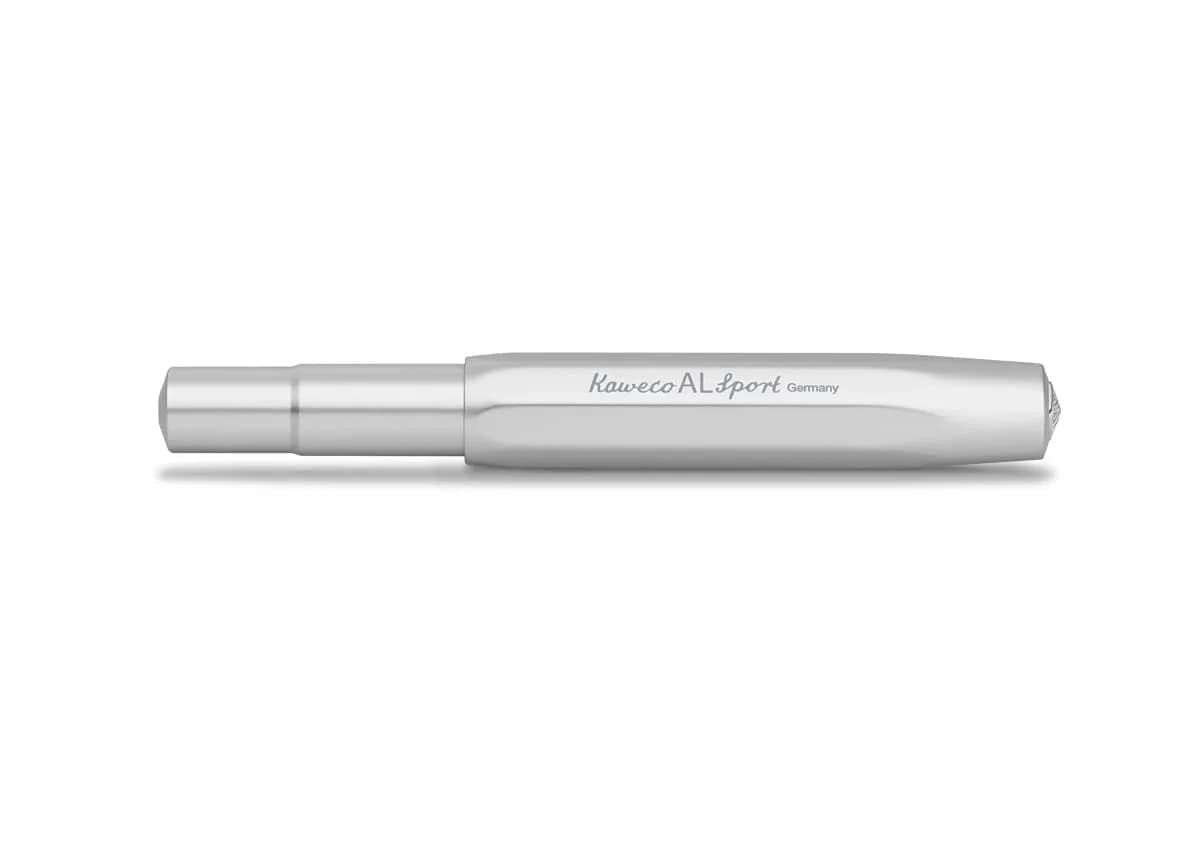 Kaweco AL SPORT Fountain Pen Silver 13 cm (0.5 in) | Premium Metal Pen with Medium Nib, Made in Germany - view 2