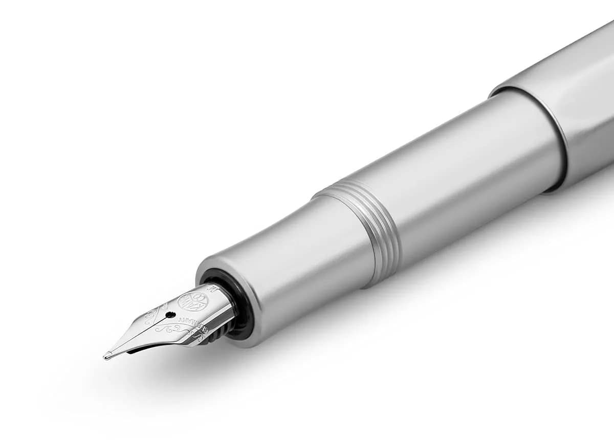 Kaweco AL SPORT Fountain Pen Silver 13 cm (0.5 in) | Premium Metal Pen with Medium Nib, Made in Germany - view 3