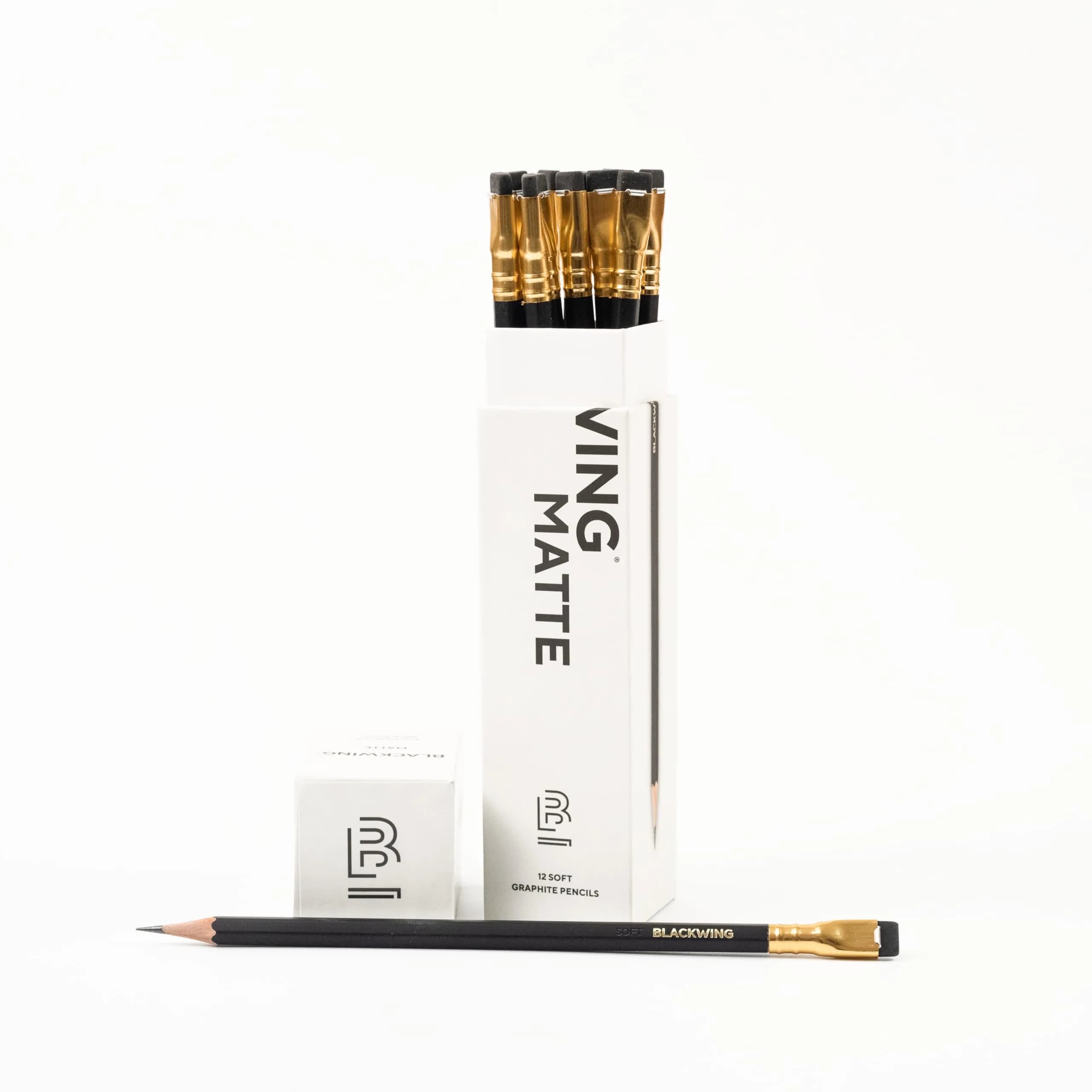 Blackwing Matte Pencils, Soft Graphite for Writing & Drawing, 12 Count | Premium Japanese Graphite — Black