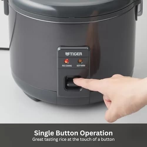 Tiger JNP-S55U-KY 3 Cup Capacity Rice Cooker with Non-Stick Inner Pot, Retractable Power Cord, and Keep Warm up to 12 hours, Black thumbnail 2