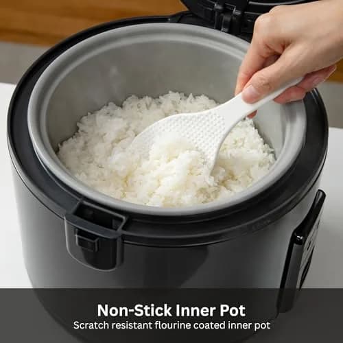 Tiger JNP-S55U-KY 3 Cup Capacity Rice Cooker with Non-Stick Inner Pot, Retractable Power Cord, and Keep Warm up to 12 hours, Black thumbnail 3